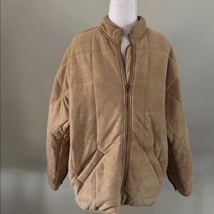 Men's Beige Quilted Puffer Jacket